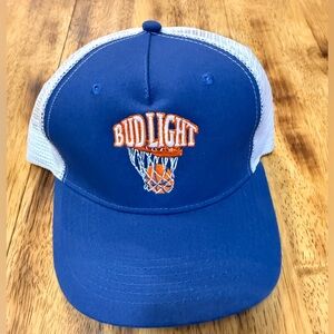 Bud Light Blue and White Trucker Hat